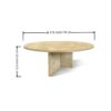 Natural Marble Coffee Table, Versatile Living Room Table, Genuine Marble - Glod Yellow Beige - Image 3