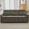 2 In 1 Sofa 3 Seater With Sofa Bed And Reversible Recliner - Dark Gray - Image 5