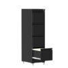 Heavy Duty Metal 4 Drawer Locking Vertical File Cabinet With Wheels For Home & Office - Brushed Nickel - Image 13