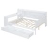 Full Size Daybed With 3 Drawers USB Ports And Desk - White - Image 6