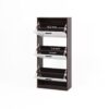 Modern Freestanding Shoe Storage Cabinet With 3 Flip Drawers - White / Walnut - Image 13