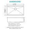 Undermount Kitchen Sink 36 X 19 X 9", 16 Gauge Deep Workstation Sink With Cutting Board And Accessories - Gold - Image 3