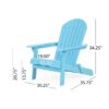 Malibu Transitional Adirondack Chair With Foldable Design - Blue - Image 3
