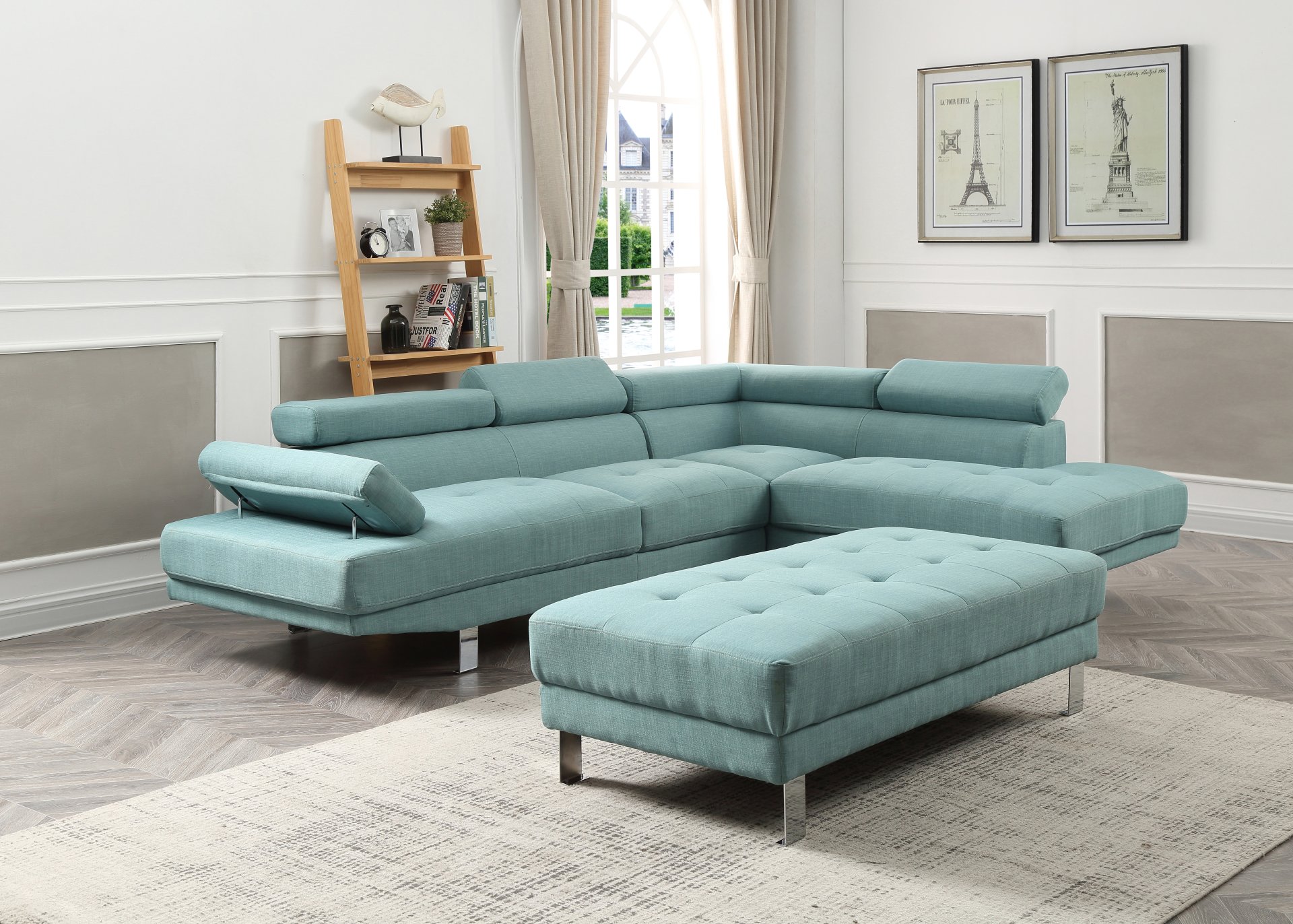 Riveredge - Sectional - Teal - Image 7