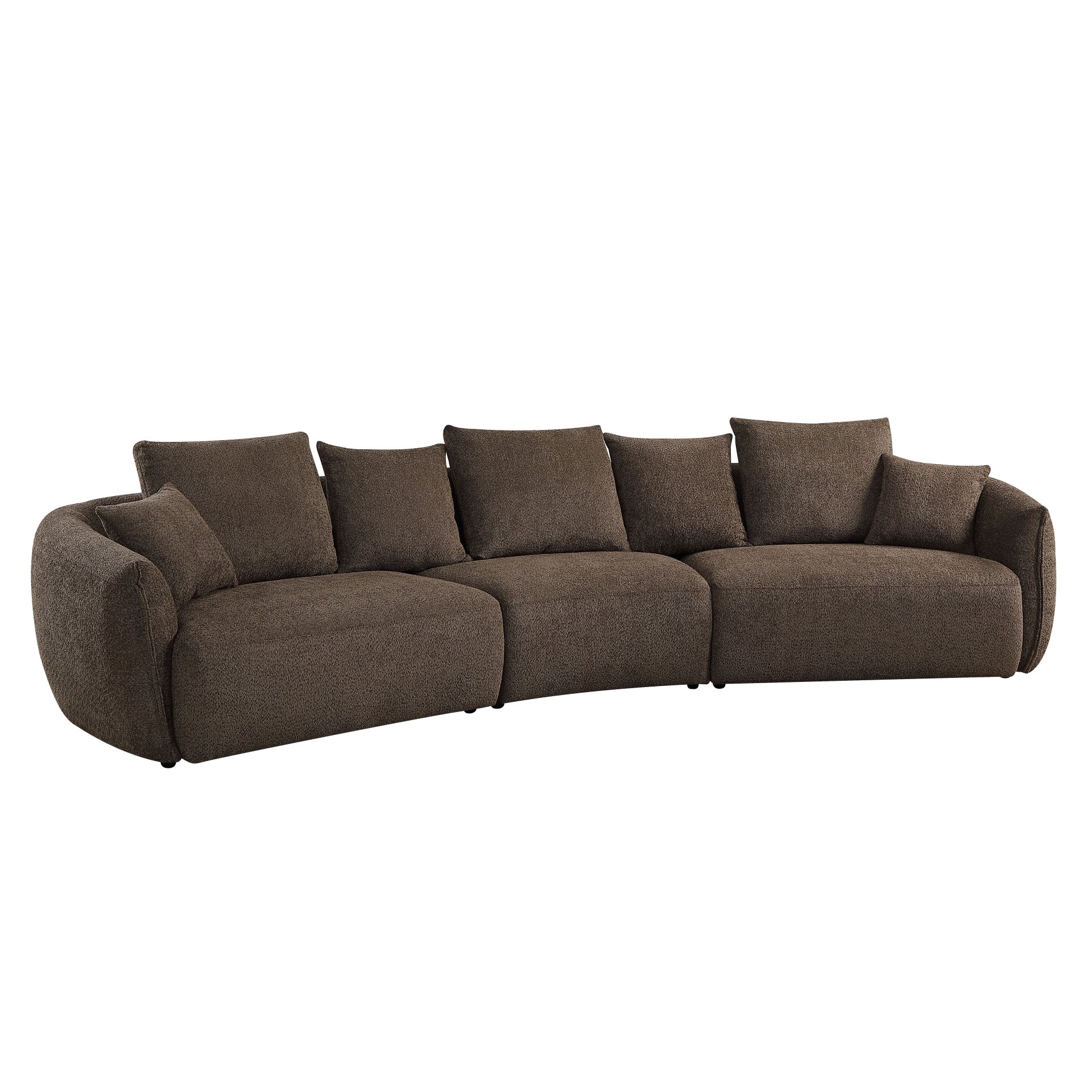 Bash - Anthology Boucle Sofa With Pillows - Brown - Image 11