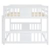 Full Over Full Bunk Bed With Ladder - White - Image 6