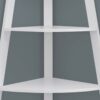 Corner Bookshelf, Bookcase, Etagere, 4 Tier, Office, Contemporary & Modern - White - Image 2