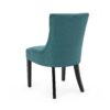 Dining Chair (Set of 2) With Upholstered Diamond Tufting And Espresso Birch Legs - Teal - Image 10