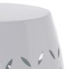 Lilac - Modern Side Table With Iron Cut Design - White - Image 12
