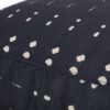 Dalm - Fabric Square Pouf Ottoman With Polystyrene Beads Filling - Dark Blue / White - Image 5