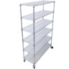 6 Tier 6000Lbs Capacity Nsf Metal Shelf Wire Shelving Unit, Heavy Duty Adjustable Storage Rack With Wheels & Shelf Liners For Commercial Grade Utility Steel Storage Rack - Chrome - Image 3