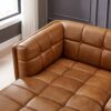 Addison - Left Sectional Leather Sofa - Cognac - Image 6
