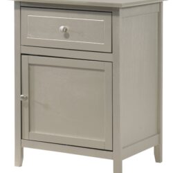 Chic Transitional Nightstand - Silver Champagne