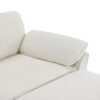 Free Combination Modular Convertible Sectional Sofa Bed Set, 4 Seat Upholstered Sleeper Corner Couch, Deep Seat Loveseat With Ottoman - White - Image 10