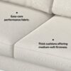 Ava - Mid Century Sofa With Ottoman Set - Cream - Image 8