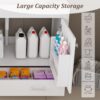 43" Bathroom Vanity With Artificial Marble Carrara Top Set, Multi Functional Bathroom Cabinet With Doors And Drawer - White - Image 11