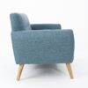 Mid Century Modern Loveseat Sofa With Button Tufted Backrest - Blue - Image 8