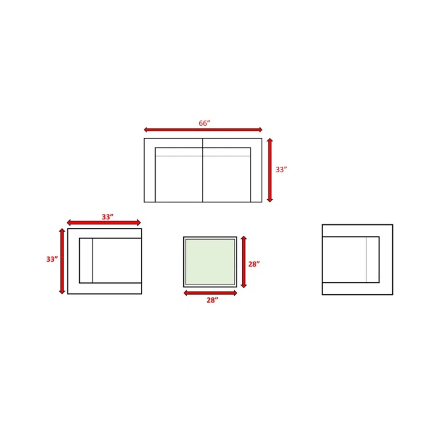 4 Person Outdoor Rattan Wicker Seating Set With Cushions - Grey Mix - Image 4