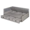 Full Size Daybed With 3 Drawers And 3 Storage Compartments - Gray - Image 2