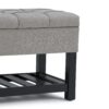Saxon - Storage Ottoman Bench - Dove Gray - Image 4