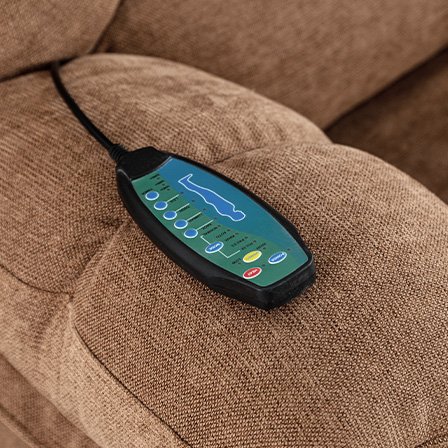 Massage Recliner Chair Sofa With Heating Vibration - Brown - Image 11