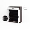 Freestanding Wooden Shoe Cabinet, 4 Tier Organizer With Drawer - White / Walnut - Image 13
