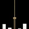 Enigma - 4 Lights Chandelier With Clear Ribbed Satin - Antique Brass / Clear / Gold - Image 3