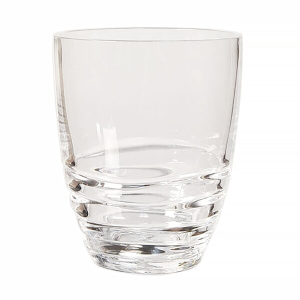 Leading Ware Swirl Acrylic Drinking Glasses (Set of 4), 15Oz, Bpa Free, Durable Plastic - Clear