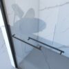 Frame Double Sliding Shower Door, Bypass Bathroom Sliding Door With Premium Clear Tempered Glass, Hardware Sliding Glass Shower Enclosure - Matte Black - Image 14