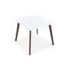 Benton - Modern Top Dining Table - Brown / Walnut Brown / White - Image 2
