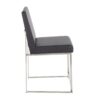 Fuji - Contemporary, High Back Dining Chair (Set of 2) - Black - Image 3