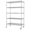 Heavy Duty Adjustable Shelving Unit, 5 Tier Wire Storage Shelves With Wheels - Brushed Nickel - Image 16