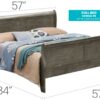 Full Bed Panel Sleigh - Gray - Image 5