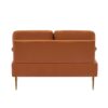 Small Sofa Seater Pet Friendly Fabric Upholstered Loveseat 2-Seater Couch With Removable Back Cushion And Metal Leg, Modern Couches For Small Spaces Living Room, Bedroom, Apartment - Brown - Image 11