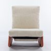 Modern Rocking Chair Recliner, Comfy Rocker Nursery Chair With Footrest, Accent Reading Chair, Upholstered Lounge Chair For Relaxing, Resting, Soft Padded Rocker For Indoor Living Room Bedroom - Orange - Image 4
