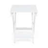 Outdoor Folding Wooden Side Table - White - Image 6