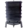Eco Friendly 5 Layer Worm Compost Bin With 50L Capacity, Easy Setup Plastic Worm Farm Kit - Black - Image 9