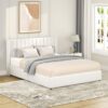 Anda - Queen Boucle Upholstered Platform Bed With Patented 4 Drawers Storage - Ivory - Image 10