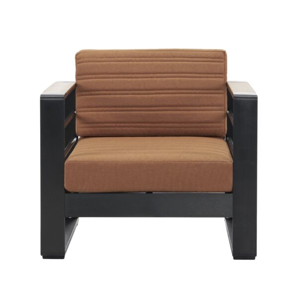Giovanna Club Chair Outdoor Seating Fabric Metal - Orange