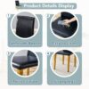 Modern Dining Chairs (Set of 2) With And en Metal Legs - Black / Gold - Image 3