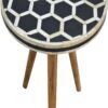 Inlay - Bone Tripod Stool - Beige / White - Image 2