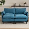 Convertible Combination Sofa, Sofa U Shaped, Sofa With Footstools With Storage Sofa For Living Room, Living Room 2 Seater Combination Sofa - Blue - Image 2
