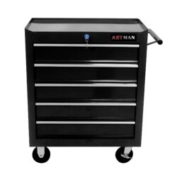 5 Drawers Multifunctional Tool Cart With Wheels - Black