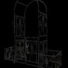 Metal Garden Arch With Gate High Climbing Plants Support Rose Arch Outdoor - Black - Image 12