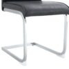 Luxury Simple Arch Chair (Set of 2) Dark High Resilience Dining Chair With Metal LegsMaterial - Dark Gray / Silver - Image 6