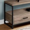 TV Stand, Console, Media Entertainment Center, Storage Drawers, Living Room, Bedroom, Contemporary, Modern - Taupe - Image 8