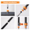 Adjustable Floor Brush With Squeegee Powerful Cleaner For Concrete, Tile, Bathrooms, Kitchens, Garages, And Pools - Black - Image 6