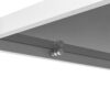 Rectangle Coffee Table With Tempered Glass Top And White Legs, Modern Table For Living Room - Gray - Image 9