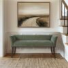 Accent Bench With Padded Low Back And Flared Arms - Green - Image 2