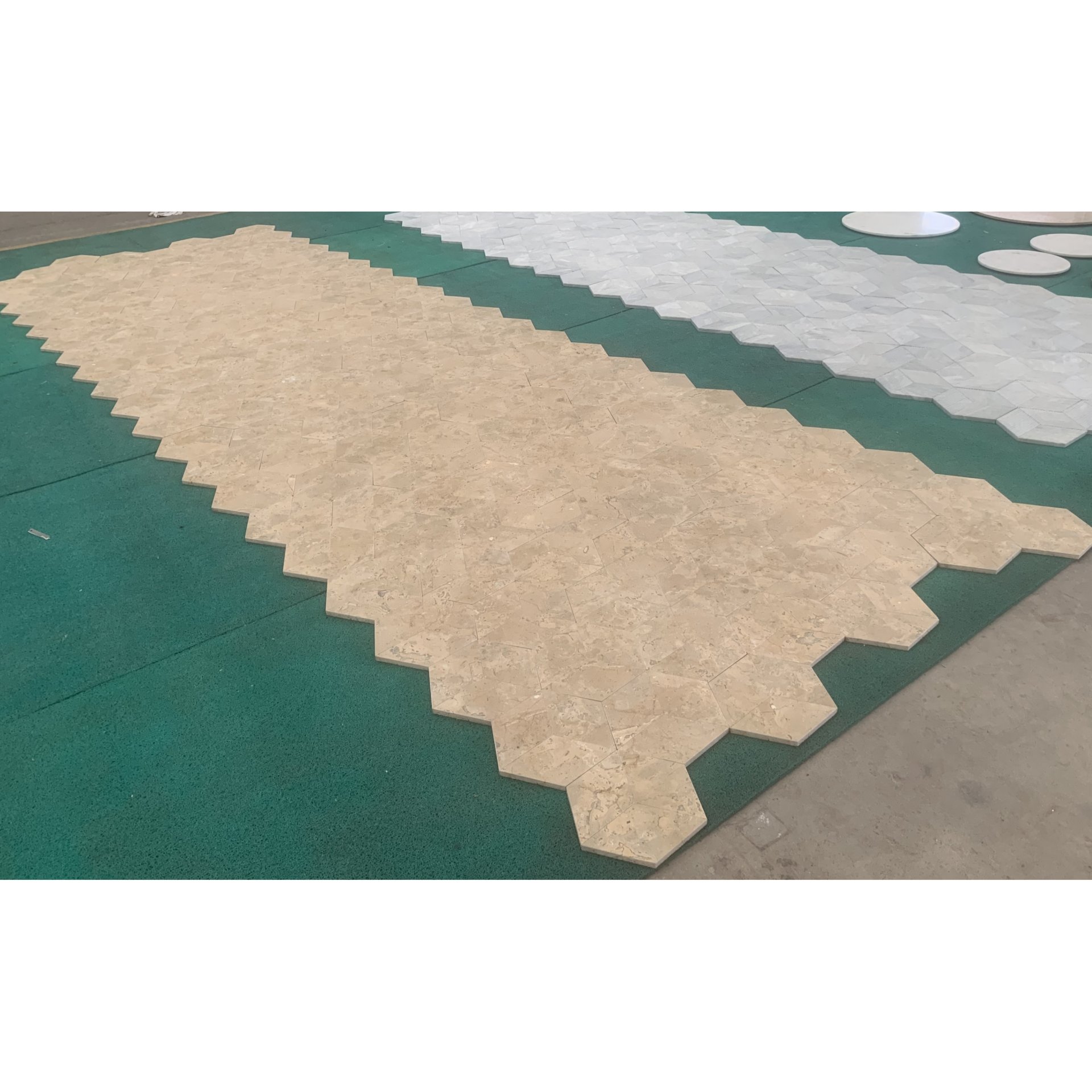 Hexagon Marble Tile For Floor And Wall Honed Stone 1 Box With (Set of 12) - Beige / Gold - Image 8